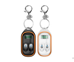 Key Chain Tws Wireless Earphone With Led Display