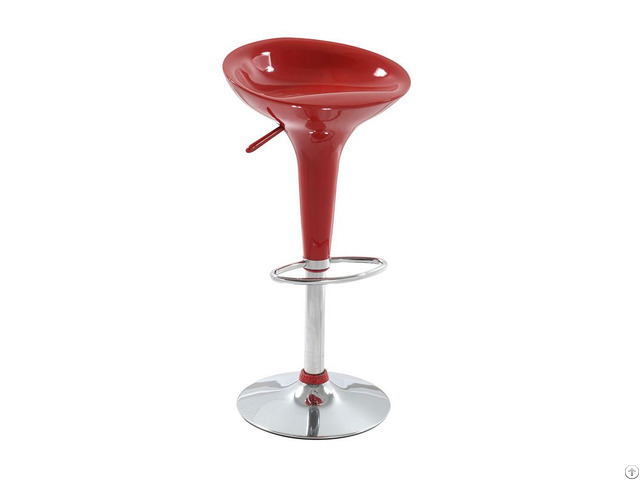 Abs Plastic Chrome Base Swivel Adjustable Bar Stool