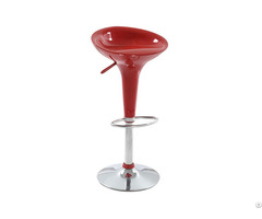 Abs Plastic Chrome Base Swivel Adjustable Bar Stool