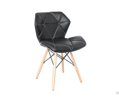 Strong Pvc Leather 4 Metal Eiffel Style Legs Hotel Chairs