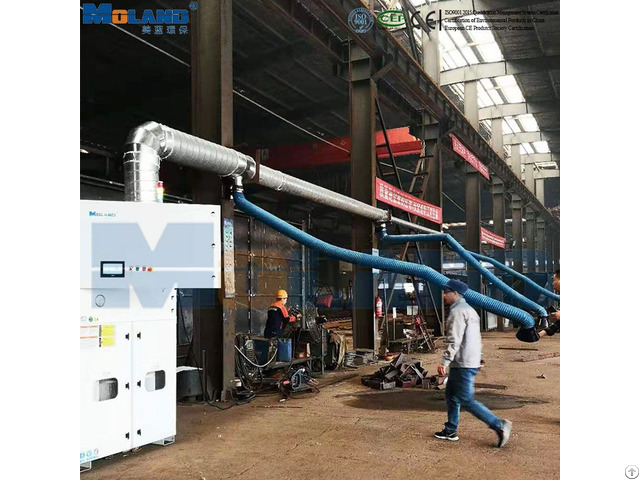 Cantilever Type Centralized Workshop Welding Fume Dust Extraction Purification System