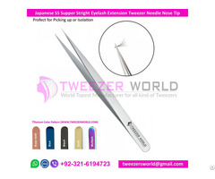 Eyelash Extensions Tweezers Super Straight Needle Nose Pointed