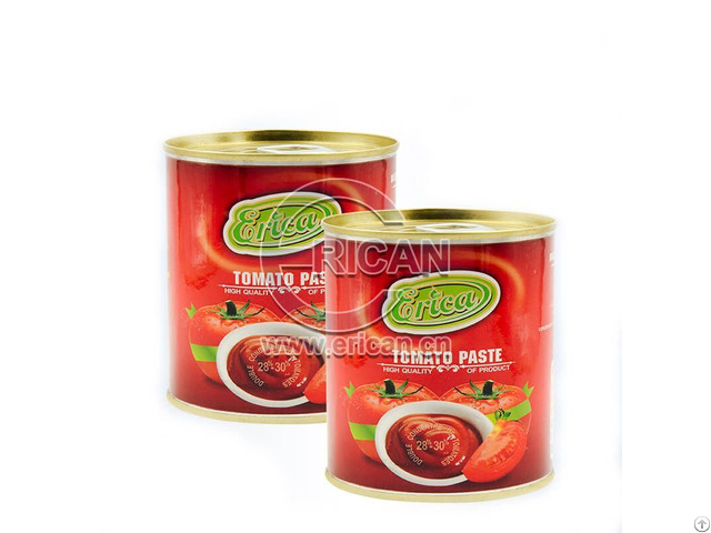 High Quality Easy Open Double Concentrated Tin Tomato Paste 28 30% Brix In Canned