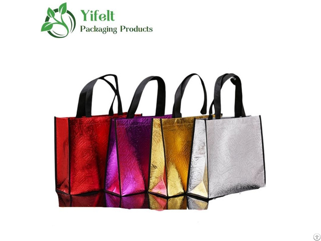 Non Woven Polypropylene Tote Stock Promotional Colored Shopping Packaging