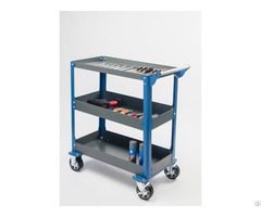 Oversized Tool Trolley 5" Pp Wheels Outside Design For Anti Dumping