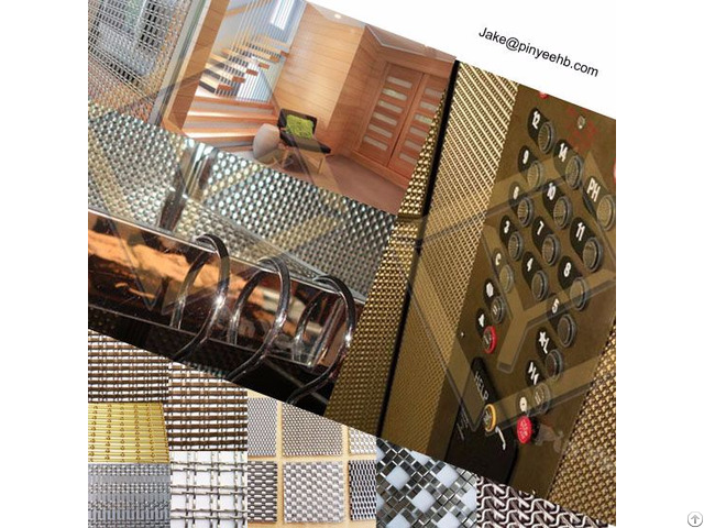 Facade Elevator Decor Crimped Wire Mesh Panel