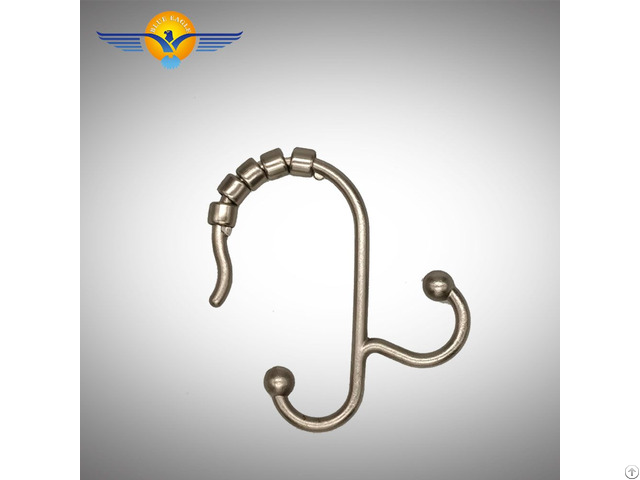 Shower Curtain Symmetrical Double Roller Ball Hooks