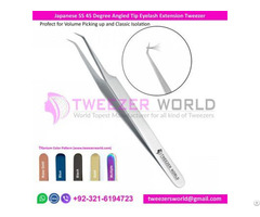 45degree Angled Tip Eyelash Extension Tweezers 7 For Volume Pickup