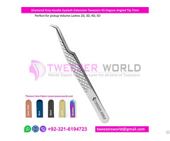 Diamond Grip Handle Tweezers 45 Degree Angled Manufacturer Supplier