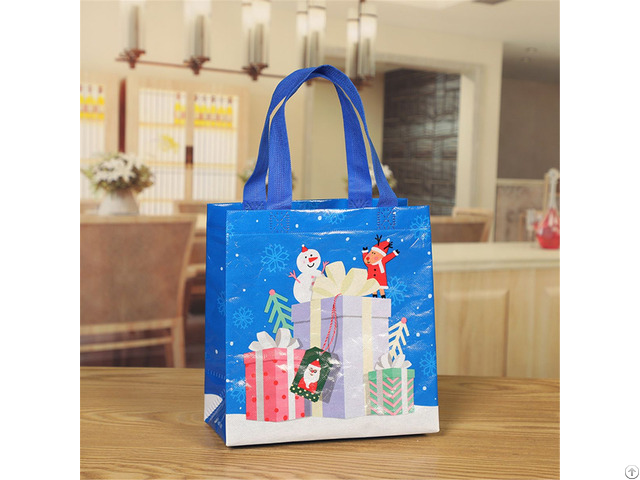 Colorful Printed Christmas Promotion Pp Coated Non Woven Shopping Bags