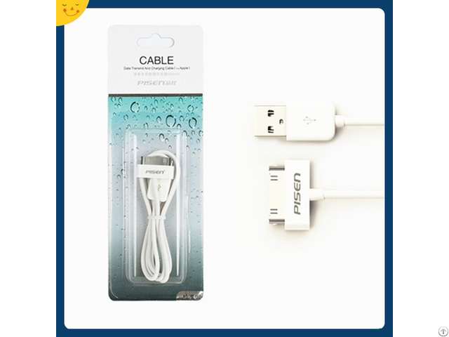 Pisen 800mm 1500mm Charging Data Cable For Iphone 4 4s