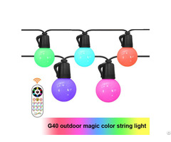 G40 Outdoor Magic Color Light Bulb String Lights