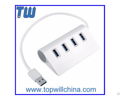 High Quality Al Alloy 4 Ports Usb 3 0 Hub True Speed Product