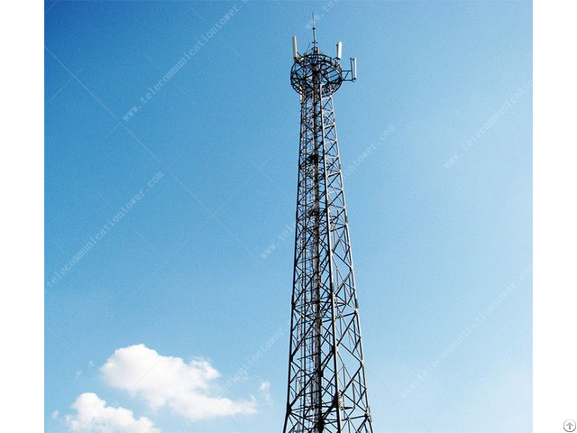 Hot Dip Galvanized Mobile Phone Signal Bts Telecommunication Tower