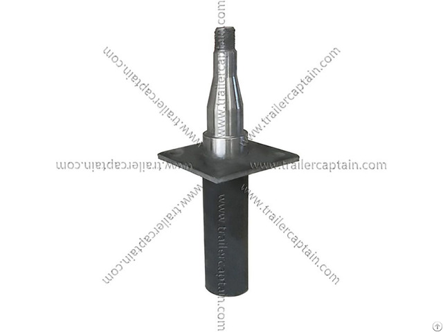 Trailer Stub Axle Spindle With Flange For Drum Brake Assembly