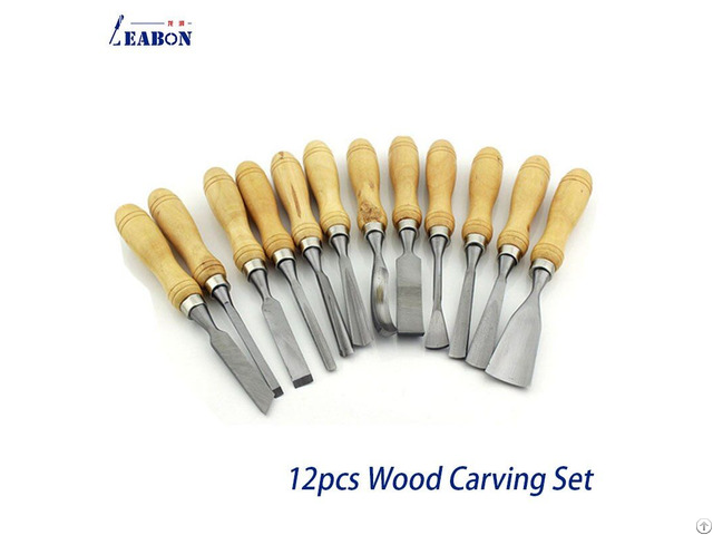 Leabon 12pcs Wood Carving Set Working Tools Chisel Kit Carvers Knife