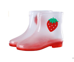 Comfortable Rain Boots Kids Pvc Cute Waterproof Raining Shoes Footwear