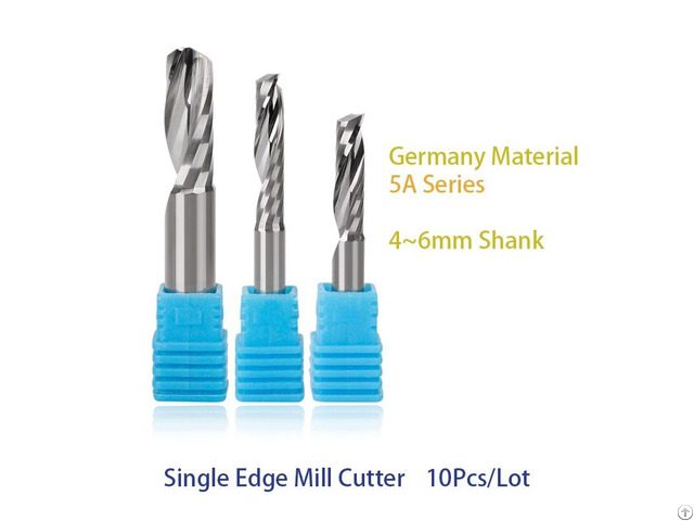 Shk Milling Cutter With Germany Tungsten Steel 1 Edge Spiral Mill Bit For Acrylic Wood 4 5 6mm