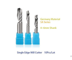 Shk Milling Cutter With Germany Tungsten Steel 1 Edge Spiral Mill Bit For Acrylic Wood 4 5 6mm