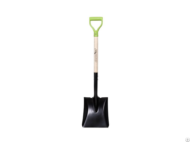 Garden Tools Square Point Wood Handle Shovel With D Grip
