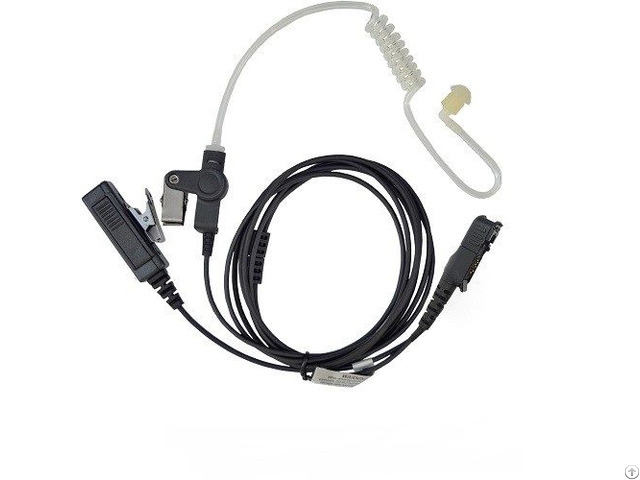 Monitoring Earphone Air Tube Headset Earpiece With Kenwood Motorola Connector