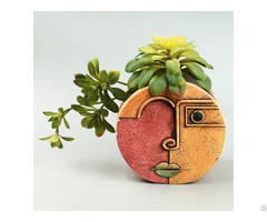 Abstract Character Concrete Planter Succulent Plant Cement Flower Pot Wholesale Custom