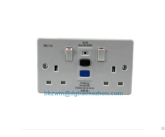 Double Plastic Rcd Socket With Switch