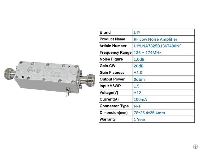 Rf Lna 136 480mhz Gain Cw 20db Low Noise Amplifier