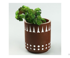 Personality Creative Geometric Pattern Cement Planter Stoneware Concrete Flower Pot Wholesale