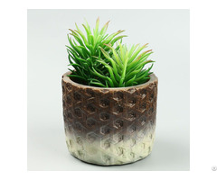 Personalized Creative Weaving Style Cement Planter Color Changing Concrete Flower Pot Wholesale