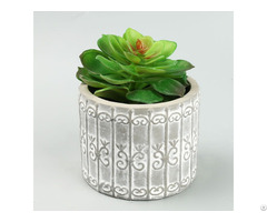 Personality Creative Embossed Pattern Concrete Planter Garden Decoration Flower Pot Wholesale