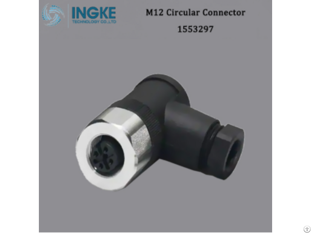 M12 Circular Connector 1553297 A Code 5pin Ip67 Waterproof Screw Cable Assembly