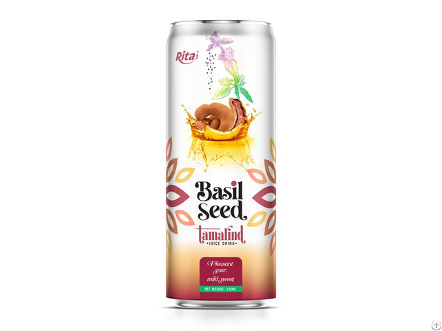 330ml Cans Basil Seed Drink With Tamarind Juice From Rita Beverage