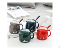 Ceramic Coffee Cup With Lid Spoon Wholesale Import And Export