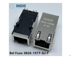 Ykdu 1309nl Equivalent To Bel Fuse 0826 1x1t Gj F Conn Jack 1port 100 Base T Pcb