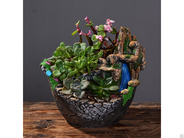 Resin Flowerpot Plant Micro Landscape Garden Supplies Export To China Supplier