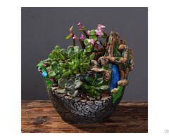 Resin Flowerpot Plant Micro Landscape Garden Supplies Export To China Supplier