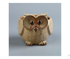 Wholesale Owl Ceramic Flower Pot Houseplant Planter