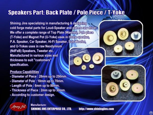 T Yoke And Washer For Speakers Driver Made In Taiwan