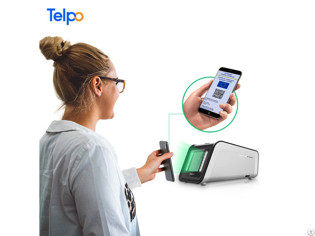 Telpo Tps508 4g Portable Desktop Eu Digital Green Pass Certificate 2d Qr Barcode Scanner