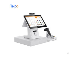 Telpo C1 Pc Pos Dual Screen All In One Supermarket Cash Register With Thermal Printer