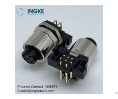 Ykm12 Ptb0208a= Phoenix Contact 1436974 Circular Metric Connectors Female 8p A Coded