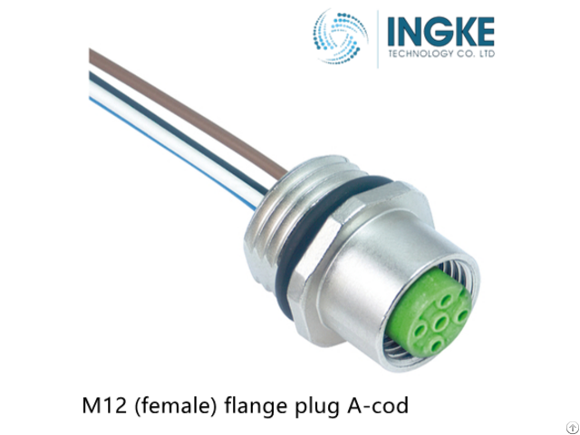 Ykb12 M204asfp16 L Cross Murrelektronik 7000 13541 9710020 M12 Female Flange Plug A Cod With Poe