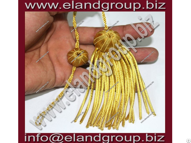 Doctoral Tam Black Velvet Gold Bullion Tassel