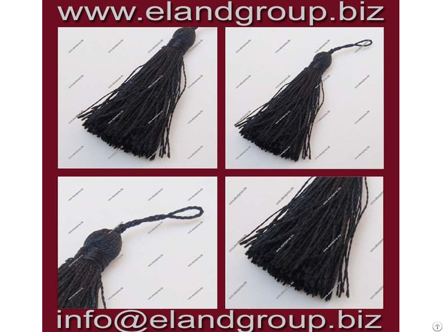 Black Silk Key Tassel