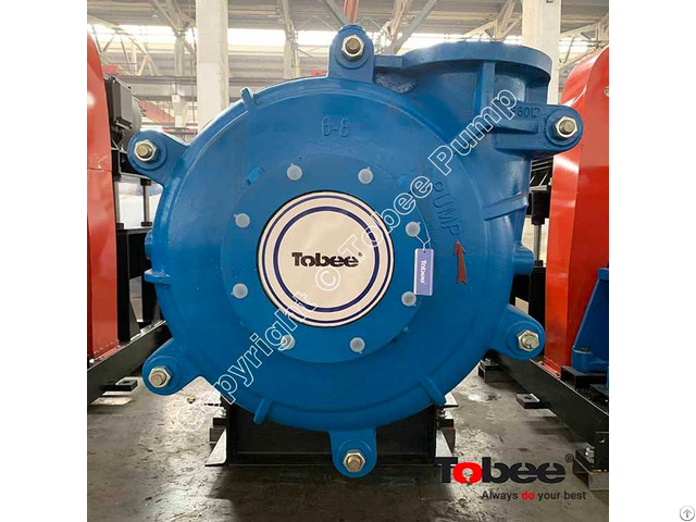 Tobee® 8 6e Ahr Rubber Heavy Duty Slurry Pump With Anti Corrosive Wetted Parts
