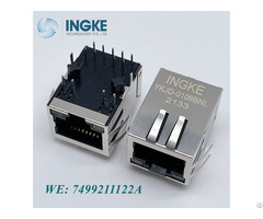 Ykjd 0109bnl= 7499211122a Modular Ethernet Connectors We Rj45 Int Xfmr Tht 1x1 Poe Tab Down Emi