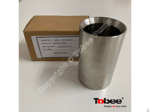 Tobee® H20613 21g 7a Sleeve Shaft P N 646490656 Used For Mission 2500 Supreme Centrifugal