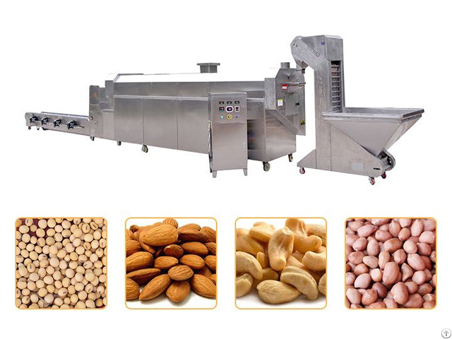 Continuous Peanut Roasting Machine Cashew Nut Roaster