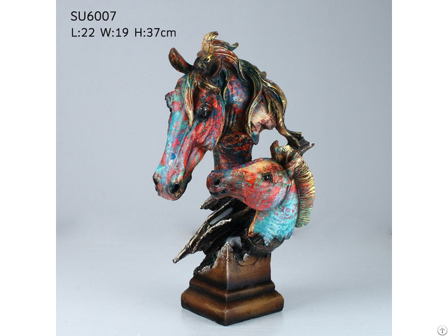 Animal Sculpture Art Work Color Oil Painting Horse Home Decoration Collection Desk Ornaments Animal Sculpture Art Work Color Oil Painting Horse Home Decoration Collection Desk Ornaments